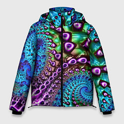 Куртка зимняя мужская Наикрутейший фрактальный паттерн Авангард The Cool, цвет: 3D-светло-серый