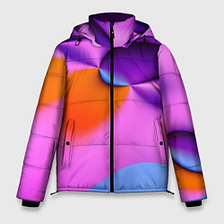 Куртка зимняя мужская Абстрактная красочная композиция Лето Abstract col, цвет: 3D-красный