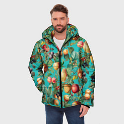 Куртка зимняя мужская Ассорти Фруктов, цвет: 3D-черный — фото 2