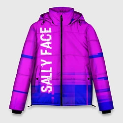 Куртка зимняя мужская Sally Face Glitch Text Effect, цвет: 3D-черный