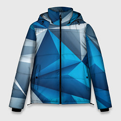 Куртка зимняя мужская Авангардная пирамидальная композиция, цвет: 3D-красный