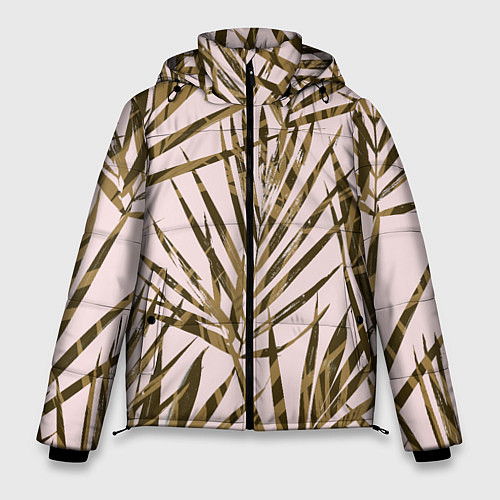 Мужская зимняя куртка Тропические Пальмы Летом / 3D-Светло-серый – фото 1