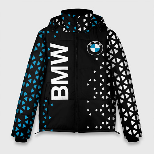 Мужская зимняя куртка BMW Абстракция / 3D-Светло-серый – фото 1