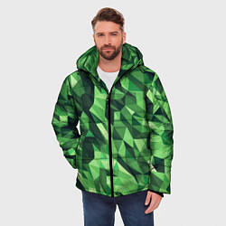 Куртка зимняя мужская Объёмный полигональный камуфляж, цвет: 3D-красный — фото 2
