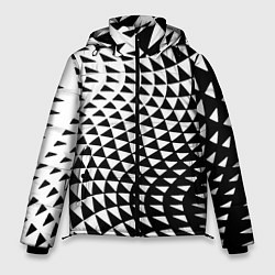 Куртка зимняя мужская Минималистический авангардный паттерн, цвет: 3D-черный