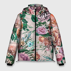 Куртка зимняя мужская Color floral pattern Expressionism Summer, цвет: 3D-светло-серый