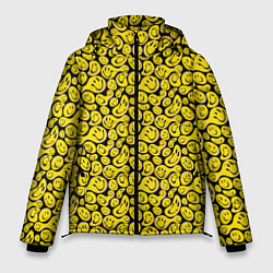 Куртка зимняя мужская Деление смайликов, цвет: 3D-черный