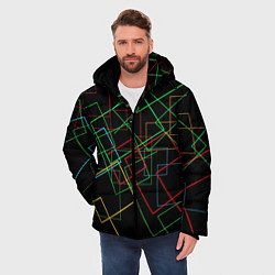 Куртка зимняя мужская Ночной неон, цвет: 3D-светло-серый — фото 2