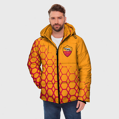 Мужская зимняя куртка Рома соты / 3D-Красный – фото 3