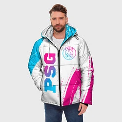 Куртка зимняя мужская PSG Neon Gradient, цвет: 3D-черный — фото 2