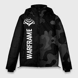 Куртка зимняя мужская Warframe Glitch на темном фоне, цвет: 3D-черный