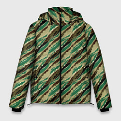 Куртка зимняя мужская Абстрактный узор камуфляжной расцветки, цвет: 3D-черный