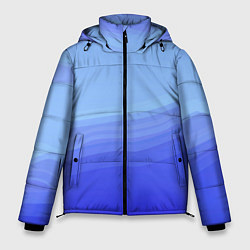 Куртка зимняя мужская Blue abstract pattern, цвет: 3D-красный