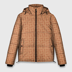 Куртка зимняя мужская Кофейные плитки, цвет: 3D-светло-серый