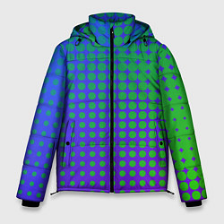 Куртка зимняя мужская Blue Green gradient, цвет: 3D-красный