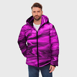 Куртка зимняя мужская Розово-пурпурный закат, цвет: 3D-светло-серый — фото 2