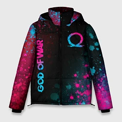 Куртка зимняя мужская God of War - neon gradient, цвет: 3D-черный