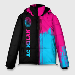 Куртка зимняя мужская AC Milan - neon gradient: по-вертикали, цвет: 3D-черный