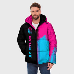 Куртка зимняя мужская AC Milan - neon gradient: по-вертикали, цвет: 3D-черный — фото 2