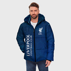 Куртка зимняя мужская Liverpool Соты Абстракция, цвет: 3D-черный — фото 2