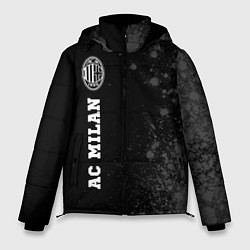 Куртка зимняя мужская AC Milan sport на темном фоне: по-вертикали, цвет: 3D-черный