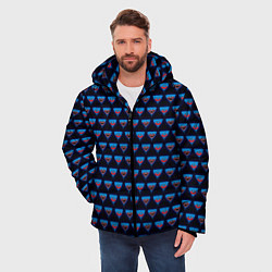 Куртка зимняя мужская Poppy Playtime - Huggy Wuggy Pattern - без логотип, цвет: 3D-черный — фото 2