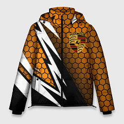 Куртка зимняя мужская Порше - Кибер-броня, цвет: 3D-черный