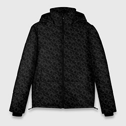 Куртка зимняя мужская Little Ghosts on black, цвет: 3D-черный