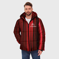 Куртка зимняя мужская Citroёn - абстракция, цвет: 3D-красный — фото 2
