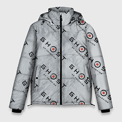 Куртка зимняя мужская Призрак Цусимы узор, цвет: 3D-красный