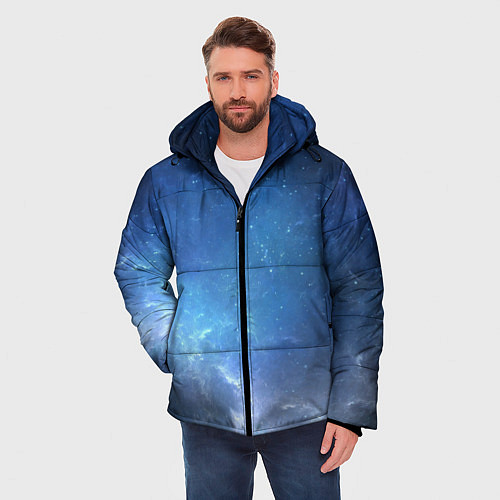 Мужская зимняя куртка Холодное космическое молчание / 3D-Светло-серый – фото 3