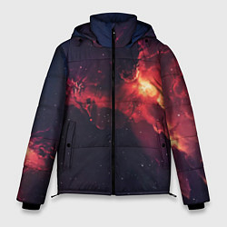 Куртка зимняя мужская Космическое пламя, цвет: 3D-красный