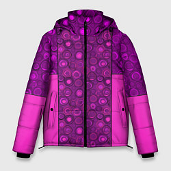 Мужская зимняя куртка Розовый комбинированный неоновый узор