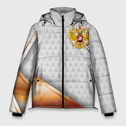 Мужская зимняя куртка Герб РФ с золотой вставкой
