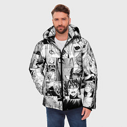 Куртка зимняя мужская D Gray man pattern, цвет: 3D-светло-серый — фото 2