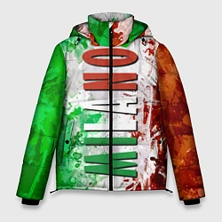 Куртка зимняя мужская Флаг Италии - кляксы, цвет: 3D-светло-серый