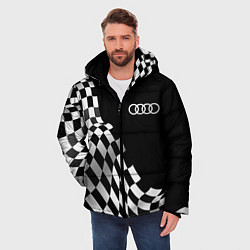Куртка зимняя мужская Audi racing flag, цвет: 3D-черный — фото 2