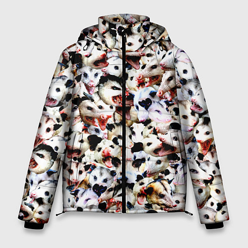 Мужская зимняя куртка Опоссумы / 3D-Светло-серый – фото 1