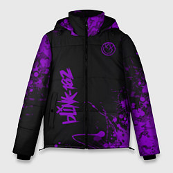 Мужская зимняя куртка Blink 182 фиолетовые брызги