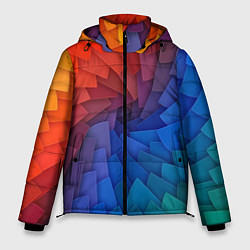 Куртка зимняя мужская Листы цветной бумаги, цвет: 3D-светло-серый