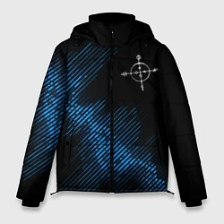 Куртка зимняя мужская Megadeth звуковая волна, цвет: 3D-черный