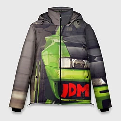 Куртка зимняя мужская JDM машина зеленая тюнингованная, цвет: 3D-черный