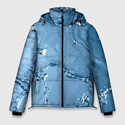 Куртка зимняя мужская Водные подтёки на стекле, цвет: 3D-красный
