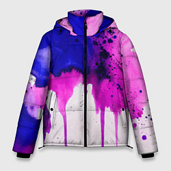 Куртка зимняя мужская Акварельные потеки, цвет: 3D-черный