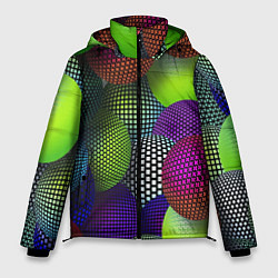 Мужская зимняя куртка Трехмерные разноцветные шары