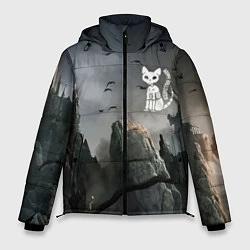 Куртка зимняя мужская Happy Halloween - Castle, цвет: 3D-светло-серый