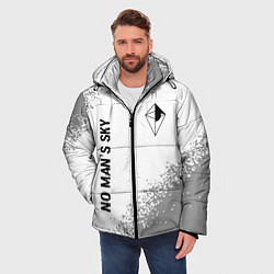 Куртка зимняя мужская No Mans Sky glitch на светлом фоне: надпись, симво, цвет: 3D-черный — фото 2