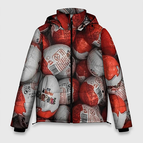 Мужская зимняя куртка Фон из киндер сюрприз / 3D-Светло-серый – фото 1