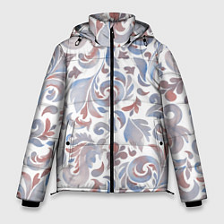 Куртка зимняя мужская Голубой узор винтаж, цвет: 3D-светло-серый
