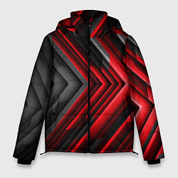 Куртка зимняя мужская Чёрно-красный паркет графика, цвет: 3D-черный